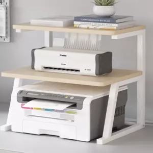프린터선반 연장 팩스 3단 책상선반 테이블 수납장