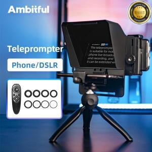 Pronstoor 앰비티풀 휴대폰 및 DSLR 레코딩 미니 텔레프롬프터 인스크라이버 모바일 리모컨 포함 아티팩트