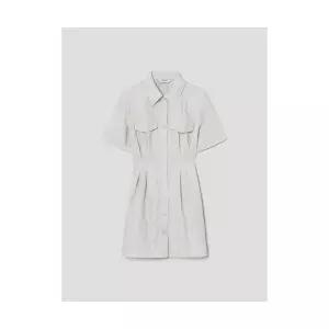 매장정품 에잇세컨즈 8SECONDS 40수 코튼혼방 셔츠 미니 원피스 라이트 그레이 355571LY22 676883