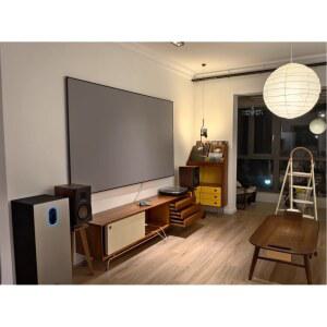 초대형 스크린 빔프로젝터 300인치 접이식 영화관 홈시어터