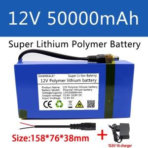 12V 배터리 폴리머 리튬 대용량 50000mAh 캠핑 장비 레버 스피커 태양 램프 야외 전원 긴 수명