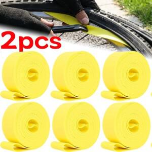 2개입 자전거 림 스트립 타이어 라이너 튜브 보호대 PVC 테이프 700C 26 27.5 29인치 로드 바이크 펑크 방