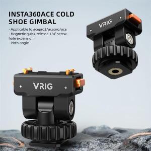 VRIG 콜드슈 카메라 마운트 (Insta 360 호환용 호환용 Ace / Pro/ 2 삼각대용 1/4'' 마그네틱 퀵 릴리즈 어
