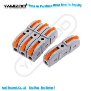 10pcs 빠른 와이어 커넥터 One In Out Splicable Press Type 램프 분배기 소프트 및 하드