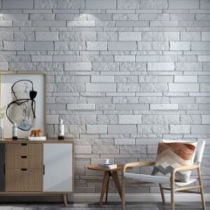 붙이는타일 셀프인테리어 단열 폼블럭 벽지 3D 셀프 접착형 거실