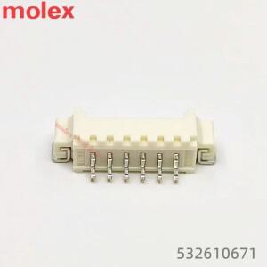 532610871 Molex 1.25mm 피치 8p 단일 행 핀-보드 커넥터 PicoBlade 시리즈 직각 표면 재고 있음