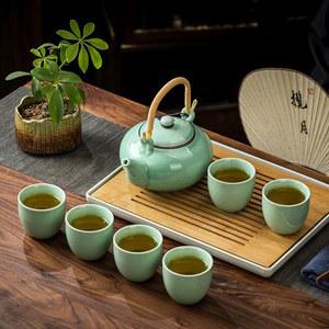 도자기 술주전자 청자 쿵푸 유 가정용 세트 단일 놋그물틀 주기