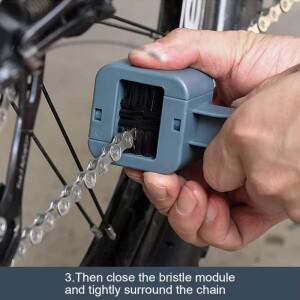 휴대용 자전거 체인 청소 브러시 360도 사이클링 산악 클리너 기어 그런지 라이딩 도구 액세서리