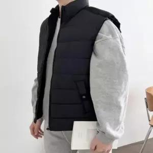 덕다운 남성 겨울 포근 오리털 패딩조끼 패딩베스트