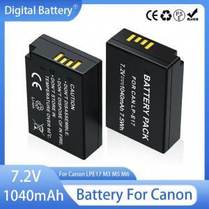 LP-E17 배터리 1040mAh 충전식 Canon EOS RP 200D 250D M3 M5 M6 750D T6i T6s 800D 카메라