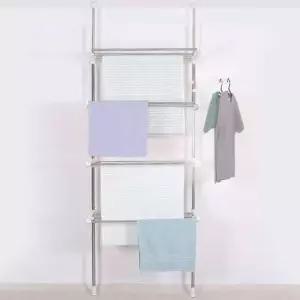 빨래건조대 실내 가정 다용도 걸이 4단 고정식 선반 빨래 건조대