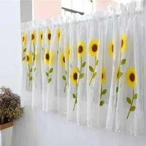 플라워 바란스 커튼 창문 가림막 주방 커튼
