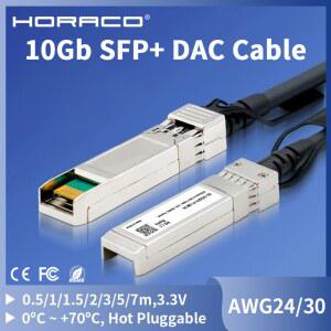 HORACO 10G SFP DAC Twinax 케이블, 직접 연결 구리 패시브, AWG 24/30 Cisco MikroTik Netgear Zyxel 스위치와 호환 가능