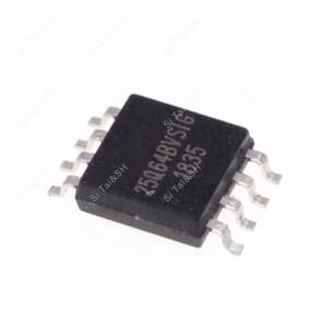 Molewei 10PCS W25Q64JVSSIQ 플라스틱 보호 슬리브-8 64Mbit SPI 플래시 검정색 케이스
