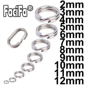 100 또는 50 개 스테인레스 스틸 분할 링 낚시 잉어 스냅 루어 회전에 대 한 이중 타원형 액세서리