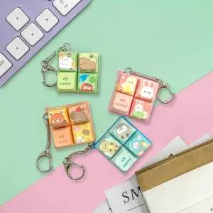 [텐바이텐]몽글스 키캡키체인 동물 캐릭터 스트레스해소템 가방키링 선물