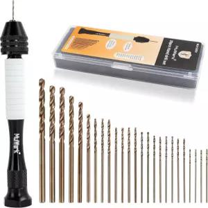 멀워크 정밀 핀 바이스 핸드 드릴 세트 25개 - 프리미엄 스타킹 스터퍼 보석 목재 플라스틱 등을 위한 HSS