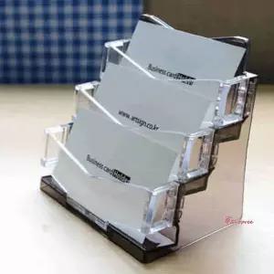 남성용 명함케이스 3단 명함홀더 보관함 플라스틱 정리함 검정색wxy004