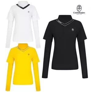 [까스텔바작 ]까스텔바작 골프 여성 여름 냉감 반목 레이어드 긴팔 티셔츠 BG-EMTL703
