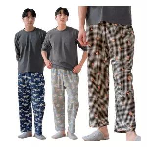 마누아 남성 순면 개버딘 9부 홈웨어 파자마 잠옷바지