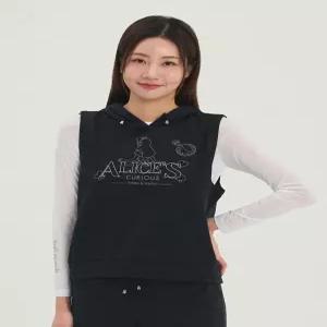 [디즈니골프][디즈니골프]여성 앨리스 후드 조끼 트레이닝 점퍼 DO1LTWR01