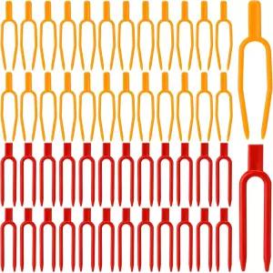 겔린 200개 원예 식물 고정 클립 플라스틱 핀 재사용 가능한 딸기 지지대 수박 포크 농업 덩굴 도구 2가지