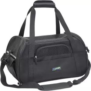 작은 개 고양이 강아지를 위한 JESPET 부드러운 면의 반려동물 캐리어 항공사 승인 접이식 여행용 핸드백