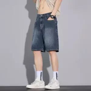 엘럽 데님 바지 남친 오피스룩 캐주얼 청반바지 부 스트레이트 반바지 스판 원템1