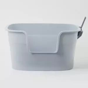 한큐뚝딱 스퀘어 평판형 고양이화장실 미드나잇그레이 2263150 J