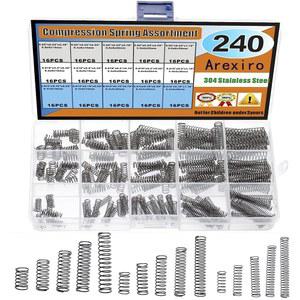 압축 스프링 모음 키트 수리용 미니 스테인레스 스틸 0 39 에서 1 18 길이 16 2 240 개 15 사이즈