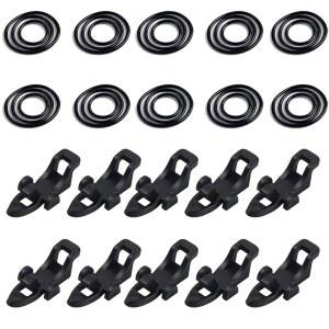 다양한 낚싯대 낚시에 적합한 고무 미끼 홀더 3개 포함 퀀풀텍 낚시 바늘 10개