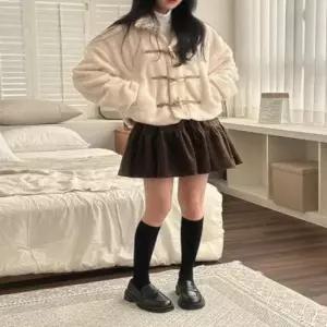 여성의류 여성 3컬러 겨울 하이넥 포근한 뽀글이 떡볶이코트