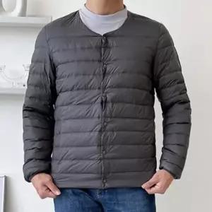 남성숏패딩 남자 얇은 패딩 자켓 오리털 이너 경량패딩 버튼 점퍼