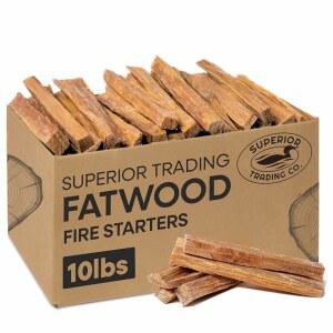 우수한 트레이딩 프리미엄 팻우드 파이어 스타터 스틱, 벽난로용 천연 불쏘시개, 우드 스토브, 겨울 캠핑 스타터, 라이트, 10파운드