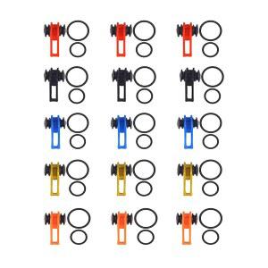 라이보렉 낚시 훅 키퍼, 15세트 미끼 홀더, 2가지 크기의 탄력 고무 오링, 조절 가능한 낚싯대 폴 키퍼 액세서리 도구(5가지 색상)