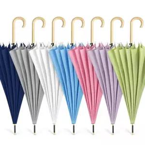 1+1 16K 우드손잡이 파스텔 자동 장우산 우양산 파스텔우산 장우산 우드손잡이