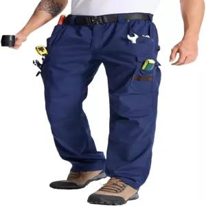 11 포켓이 있는 남성 카고 전술 바지 하이킹 작업 방수 경량 립스탑 군용