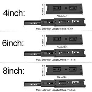 2 개/몫 미니 서랍 슬라이드 짧은 강철 가구 가이드 레일 주방 찬장 옷장 하드웨어
