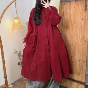 캐주얼 가을 빈티지 여사친 트렌치 점퍼 플리츠 반버튼 코트 지퍼 눈송이 OP3