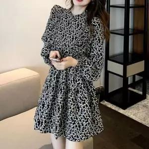 [옷은날개] 프릴 밴딩 캉캉 플레어라인 원피스 하의안감 데이트룩