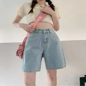 [SBD] 여름 여자 반바지 청 데님 팬츠 5부 하프 연청