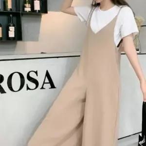 [SBD] 슬리브리스 점프슈트 여성 데일리룩 통바지 점프수트 팬츠 편한 멜빵 와이드