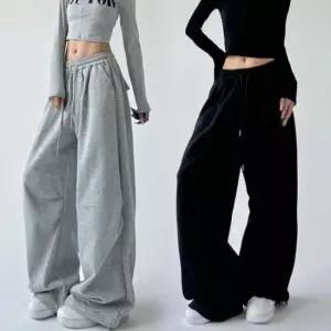 [SBD] 트레이닝복 여성 핀턱 바지 하의 트레이닝 와이드 루즈핏 밴딩 츄리닝 팬츠