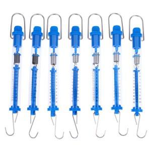 실용적인 뉴턴 용수철 체중계 관형 동력계, 플라스틱 투명 몸체, 원통형 걸기 쉬움