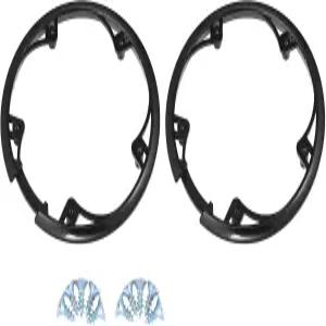 X AutoHOX 2pc 48 이빨 10cm 5홀 자전거 크랭크셋 체인 휠 커버 보호 블랙