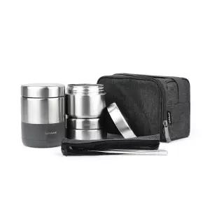 락앤락 스텐 보온 도시락통 450ml 그레이 /수능도시락1233161