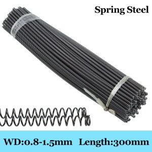 2pcs Y 형 압축 금속 긴 스프링 와이어 직경 0 8 1/1 2/1 5mm 길이 300mm 리턴 에어 소프트 스틸 기계 코일