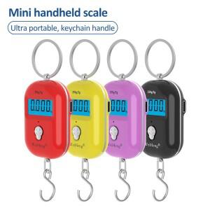 25kg5g 휴대용 교수형 규모 미니 LCD 디지털 낚시 수하물 여행 가중치 키 체인 전자 저울