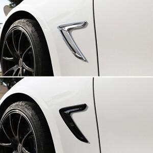 BMW 3 시리즈 F30 2013 2pcs 자동차 사이드 윙 에어 플로우 펜더 그릴 아웃렛 흡기 벤트 트림