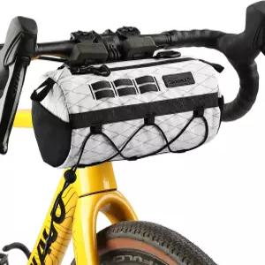 도로 자갈 산악 자전거용 라이노워크 핸들바 백 2.8L 방수 프론트 튜브 어깨끈이 있는 원통형 EVA 프레임